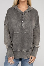 French Terry Acid Wash Kangaroo Pocket Hoodie