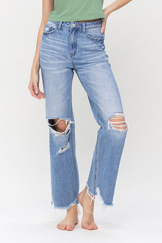 90's Vintage Super High Rise Flare Jeans