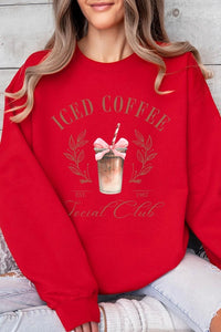 Iced Coffee Social Club Graphic Fleece Sweatshirts