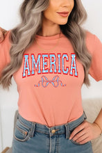 America Ribbon Graphic T Shirts