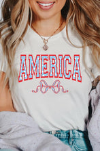 America Ribbon Graphic T Shirts