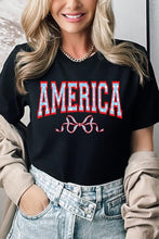 America Ribbon Graphic T Shirts