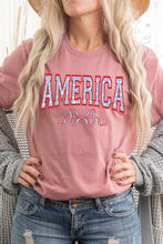 America Ribbon Graphic T Shirts