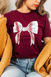 Coquette Bow Baseball Graphic T Shirts