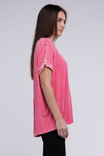 Ribbed Raglan Dolman Sleeve Boat-Neck Top